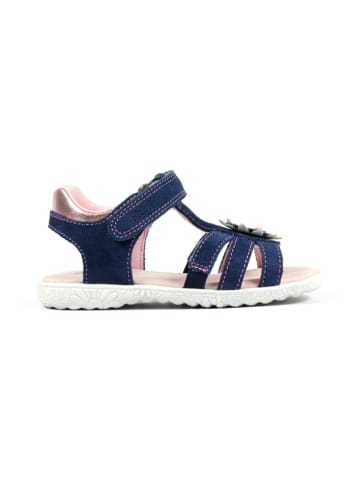 Richter Shoes Leder-Sandalen in Dunkelblau
