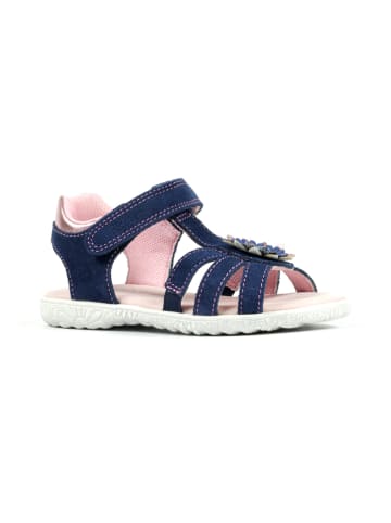 Richter Shoes Leder-Sandalen in Dunkelblau