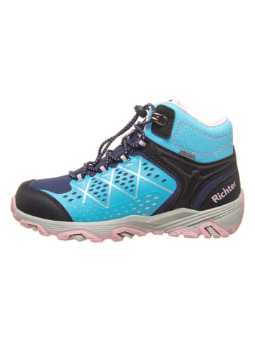 Richter Shoes Buty trekkingowe w kolorze granatowo-turkusowym
