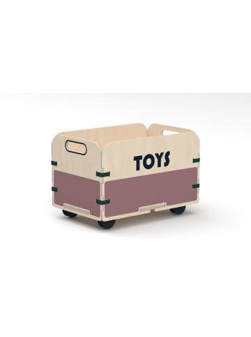 Woody Kid Store Opbergkist "Toys" crème/lichtroze - (B)47 x (H)31 x (D)28 cm
