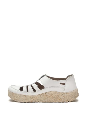 Comfortfusse Leder-Slipper in Creme