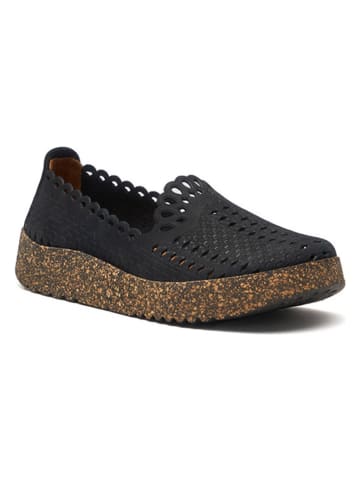 Comfortfusse Skórzane slippersy w kolorze czarnym