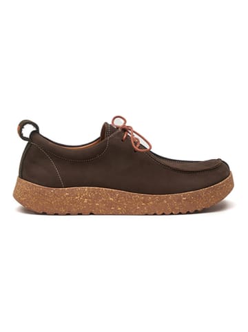 Comfortfusse Leren veterschoenen bruin