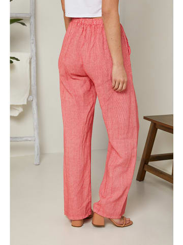 Rodier Lin Leinen-Hose in Koralle