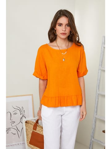Rodier Lin Linnen blouse oranje