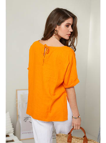 Rodier Lin Linnen blouse oranje