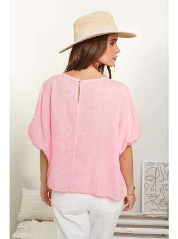 Rodier Lin Leinen-Bluse in Rosa