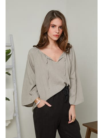 Rodier Lin Leinen-Bluse in Taupe