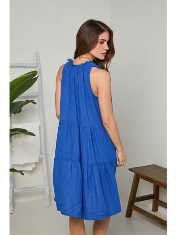 Rodier Lin Linnen jurk blauw
