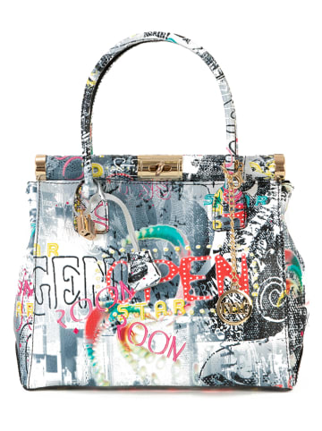 Mia Tomazzi Skórzana torebka "Arcisate" ze wzorem - 29 x 24 x 15 cm