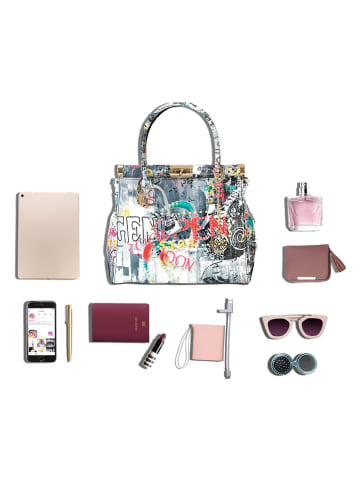 Mia Tomazzi Leder-Henkeltasche "Arcisate" in Bunt - (B)29 x (H)24 x (T)15 cm