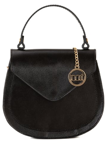 Mia Tomazzi Leder-Henkeltasche in Schwarz - (B)21 x (H)18 x (T)6 cm