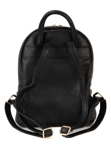 Lia Biassoni Skórzany plecak w kolorze czarnym - 22 x 26 x 16 cm