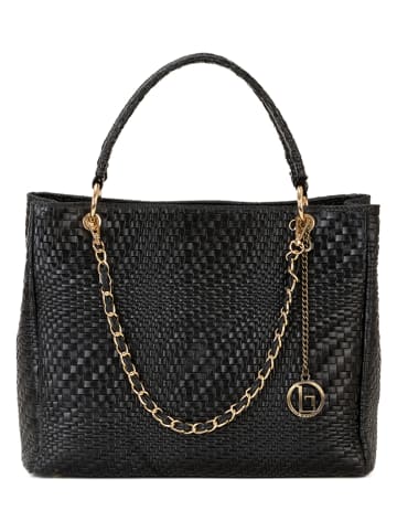 Lia Biassoni Black leather handbag - 34 x 29 x 11 cm