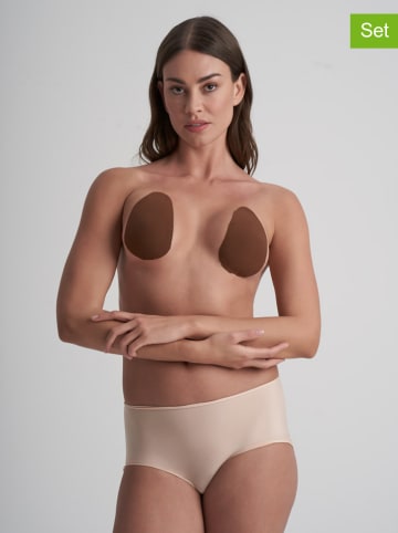 Bye Bra 6tlg. Brustwarzenpads-Set in Hellbraun