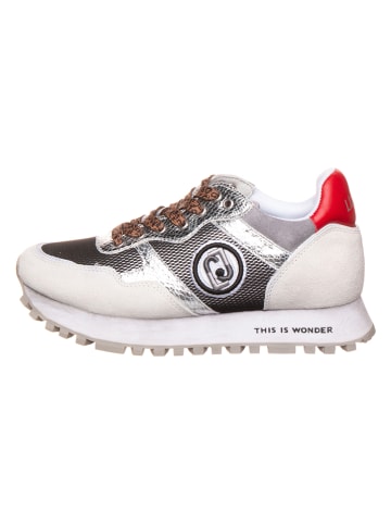 Liu Jo Sneakersy w kolorze srebrnym ze wzorem