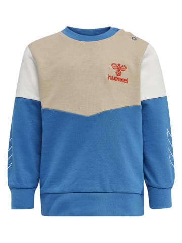 Hummel Sweatshirt "Finn" in Blau/ Beige