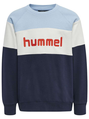 Hummel Sweatshirt "Claes" in Blau/ Weiß