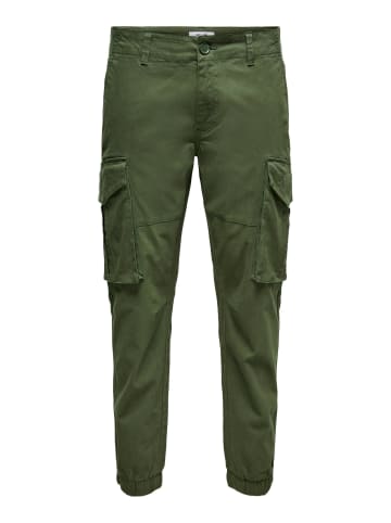 ONLY & SONS Cargohose in Oliv