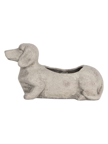 Clayre & Eef Bloempot grijs - (B)24 x (H)13 x (D)9 cm