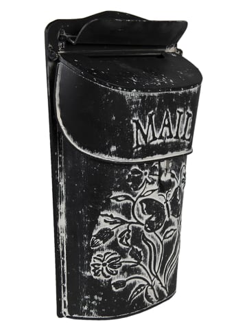 Clayre & Eef Brievenbus zwart - (B)33 x (H)37 x (D)22 cm