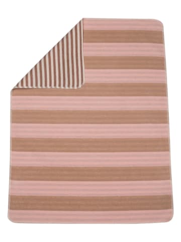 David Fussenegger Babydecke "Juwel - Streifen" in Rosa/ Braun