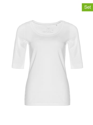 OPUS 2er-Set: Shirts "Daily F" in Weiß