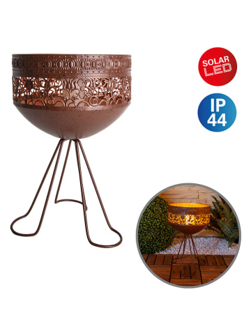 näve Dekoracyjna lampa solarna LED w kolorze brązowym - wys. 34,5 cm