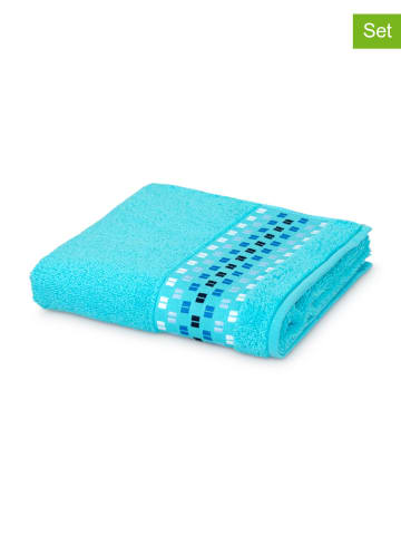 Möve 2-delige set: badhanddoeken "Small Box" turquoise
