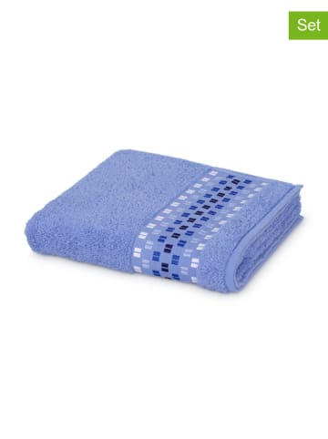 Möve 2-delige set: badhanddoeken "Small Box" blauw