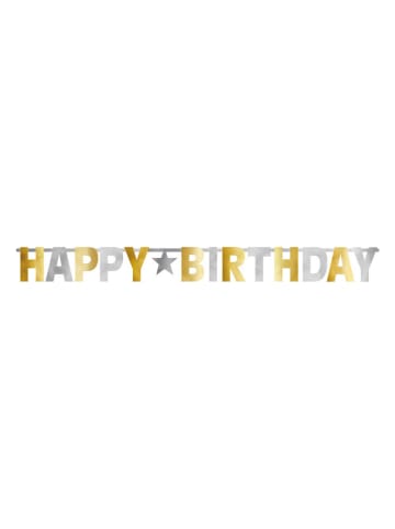 Amscan Slinger "Birthday" zilverkleurig/goudkleurig - (L)320 cm