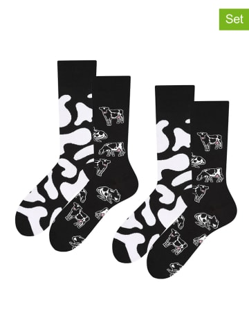 TODO SOCKS 2-delige set: sokken zwart/wit