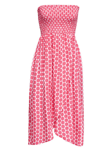 ESPRIT Kleid in Pink/ Weiß