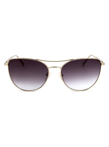 Longchamp Damen-Sonnenbrille in Grau/ Gold