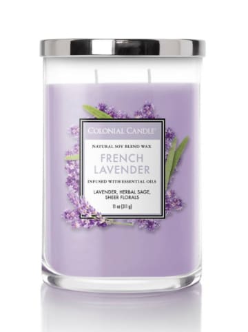 Colonial Candle Geurkaars "French Lavender" paars - 311 g