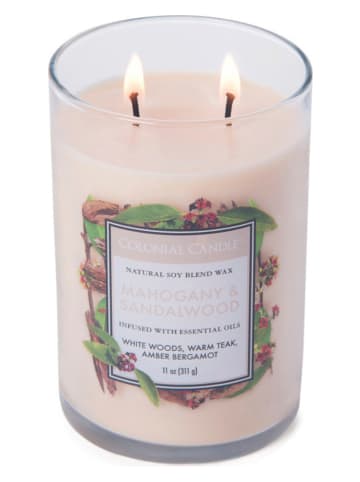 Colonial Candle Duftkerze "Mahogany & Sandalwood" in Creme - 311 g