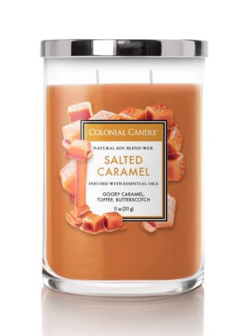 Colonial Candle Geurkaars "Salted Caramel" oranje - 311 g