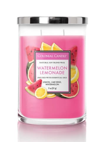 Colonial Candle Geurkaars "Watermelon Lemonade" roze - 311 g