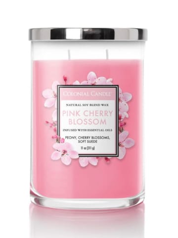 Colonial Candle Duftkerze "Pink Cherry Blossom" in Pink - 311 g