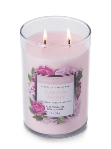 Colonial Candle Geurkaars "Garden Peony" lichtroze - 311 g