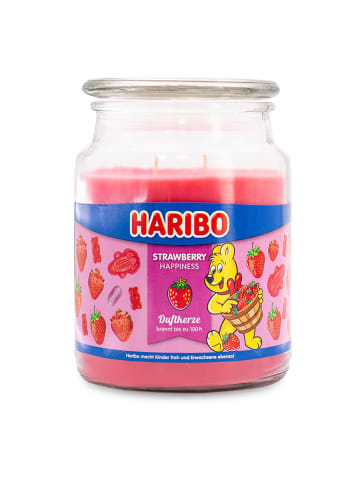 Haribo Duftkerze "Haribo - Strawberry Happiness" in Rosa - 510 g
