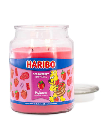 Haribo Duftkerze "Haribo - Strawberry Happiness" in Rosa - 510 g
