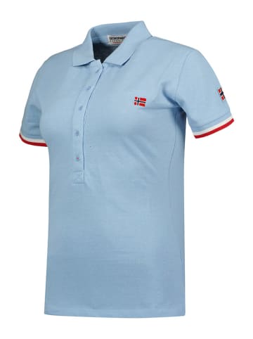 Geographical Norway Koszulka polo "Kerig" w kolorze błękitnym