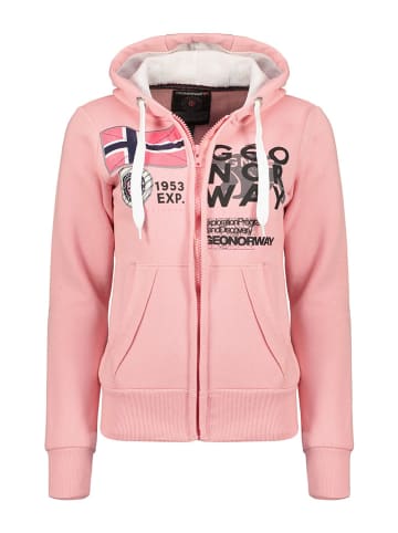 Geographical Norway Sweatjacke "Gasado" in Rosa