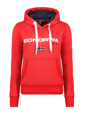 Geographical Norway Hoodie "Goliver" in Rot
