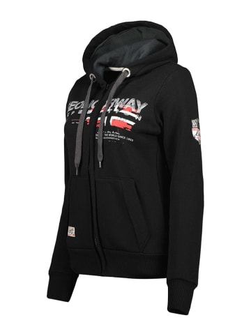 Geographical Norway Sweatjacke "Gisland" in Schwarz