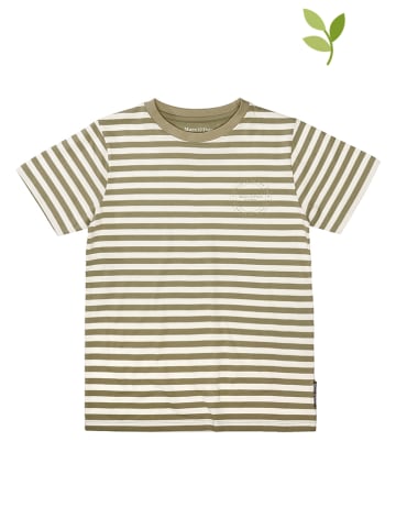 Marc O'Polo Junior Shirt in Khaki/ Weiß