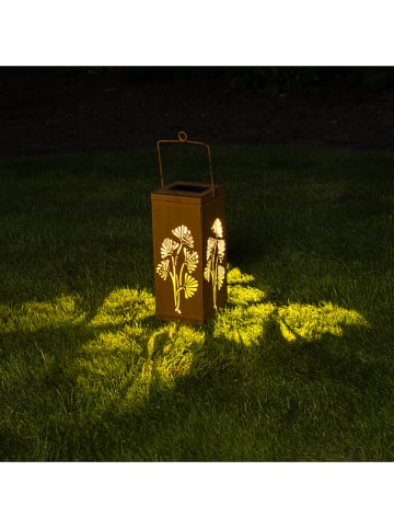 Profigarden Solarny lampion LED w kolorze brązowym - 11 x 27 x 11 cm