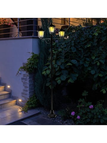 Profigarden LED-Solar-Laterne in Schwarz - (B)56 x (H)194 x (T)17,5 cm