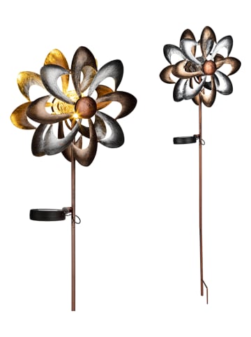 Garden Hero LED-Solar-Gartenstecker in Braun/ Gold - (B)23 x (H)92 x (T)12,5 cm